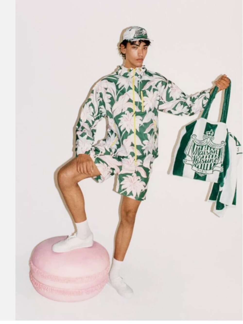 Maison Kitsuné x Hotel Olympia Sweet Souvenirs Set Jacket + Cap NWT